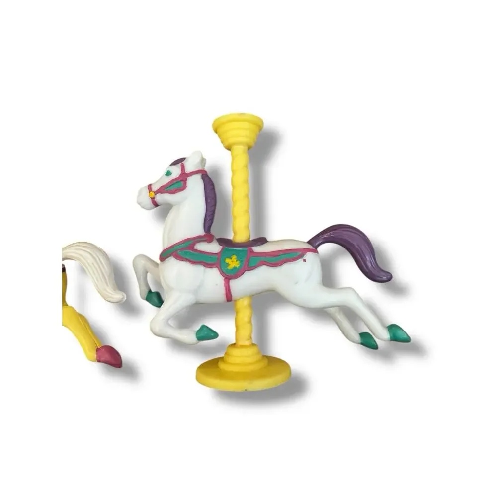 Wilton Carousel Horse Cake Separator Set of 2 Vintage 1996 Cake Toppers Toys